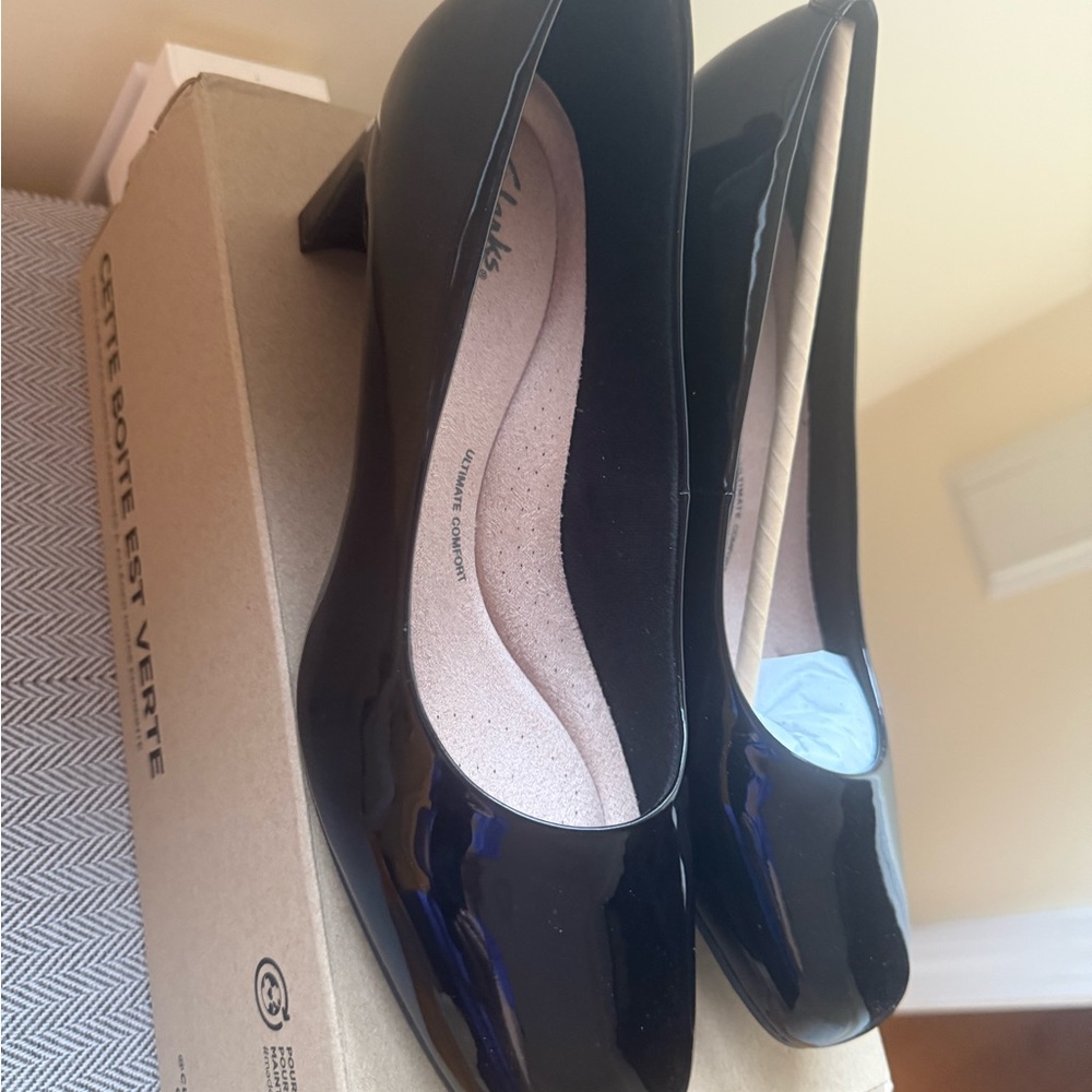 Clarks Black Heels Elegant and Comfortable